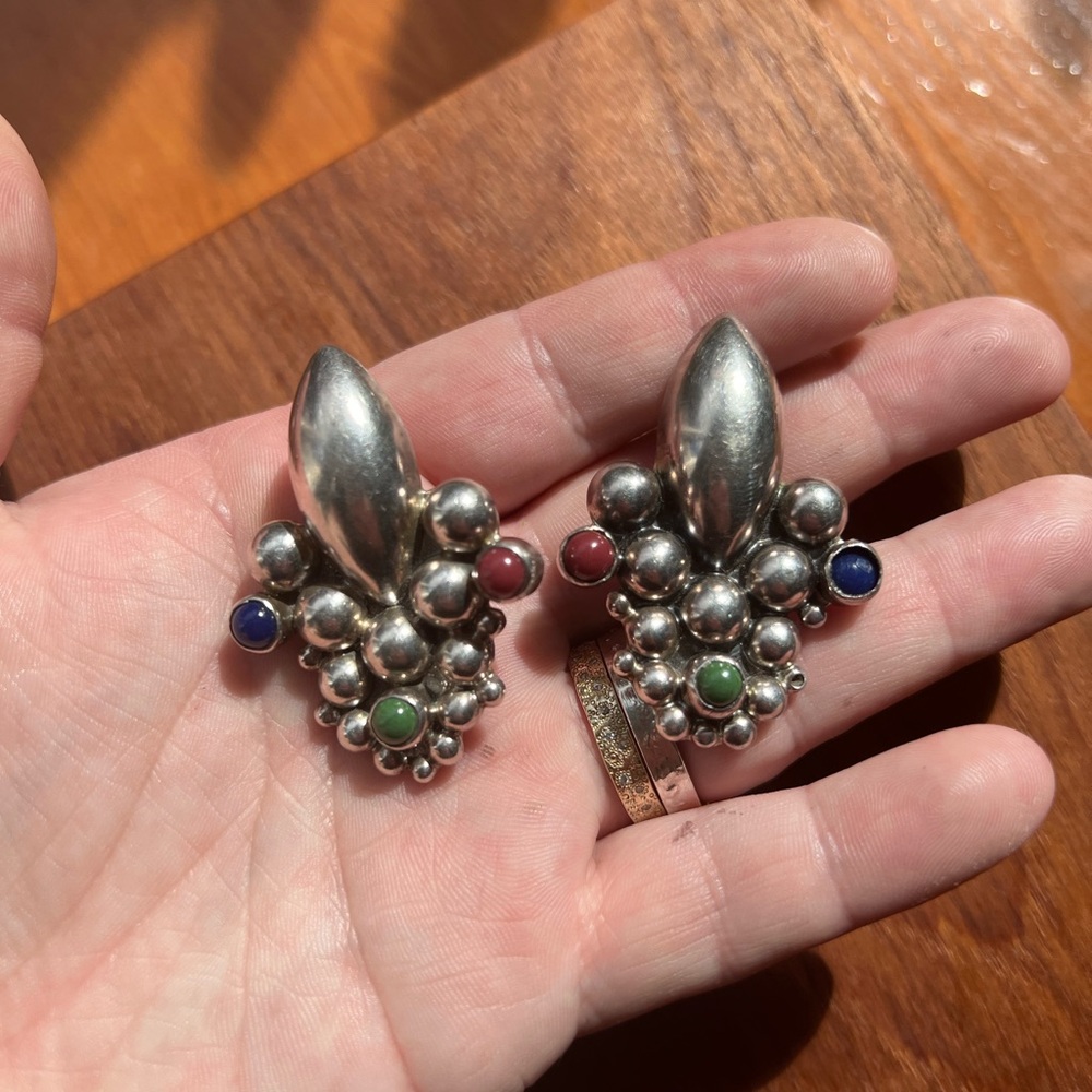Vintage Taxco Sterling earrings